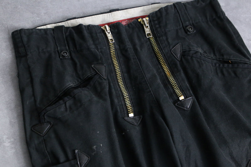 black duck fabric double zip cargo pants