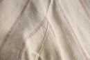 V-neck stripe&dot linen long jacket
