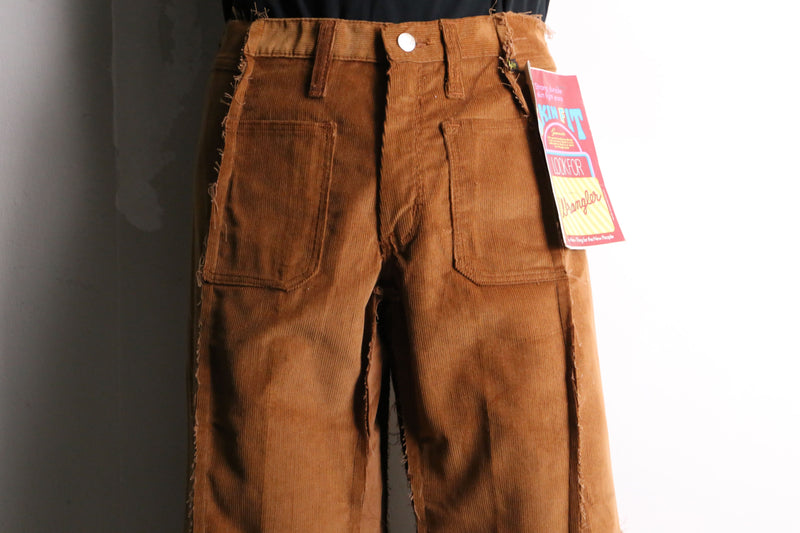 remake "再構築" camel brown corduroy buggy flare pants