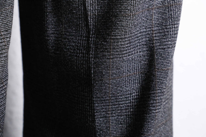 "Calvan Klein" gren check wide buggy rayon slacks