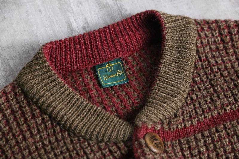 alpaca blend wool knit cardigan