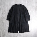 long pile shaggy open front knit