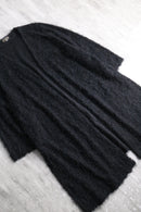 long pile shaggy open front knit