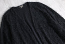 long pile shaggy open front knit