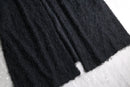 long pile shaggy open front knit