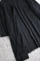 long pile shaggy open front knit