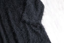 long pile shaggy open front knit