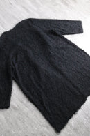 long pile shaggy open front knit