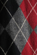 front argyle check pattern knit