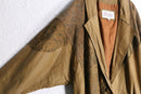 80~90s “PELLE STUDIO” switch design dolman sleeve leather chesterfield coat