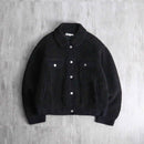 black tracker short fleece jacket