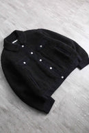 black tracker short fleece jacket