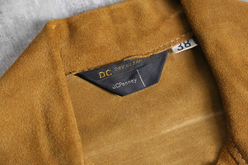 70's "JC Penney" suede leather shirt jacket