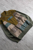 mulch leather switch knit pull