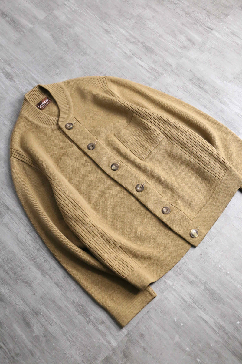 euro vintage camel beige color knit cardigan
