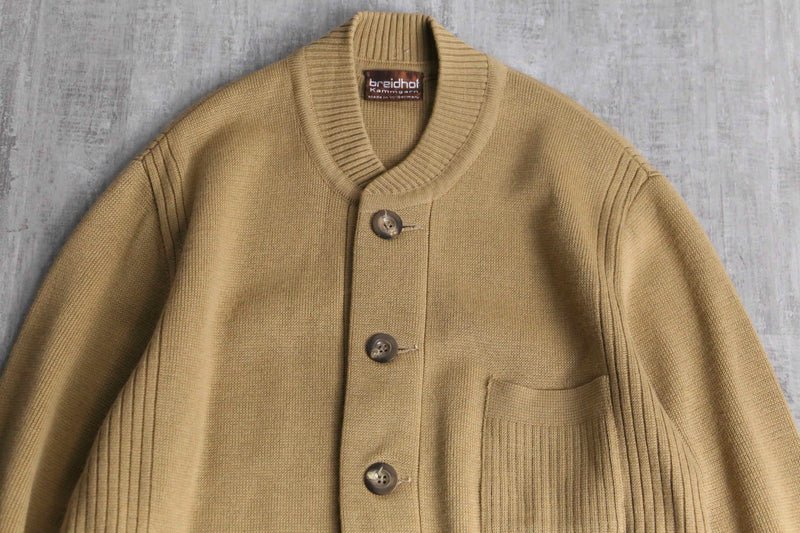 euro vintage camel beige color knit cardigan
