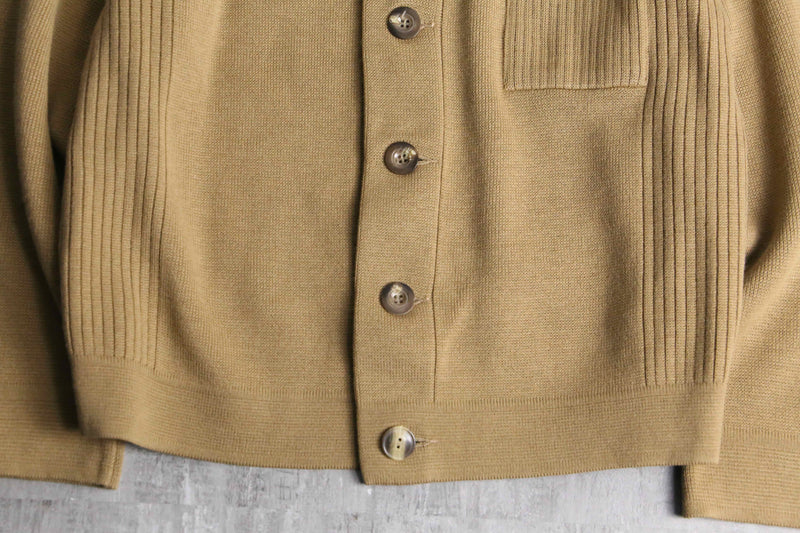 euro vintage camel beige color knit cardigan