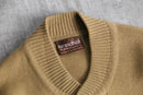 euro vintage camel beige color knit cardigan