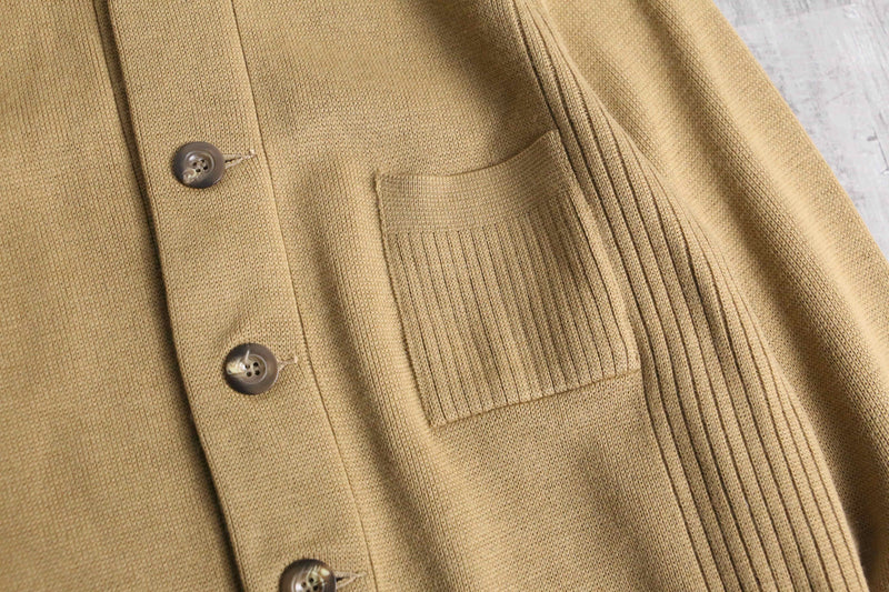 euro vintage camel beige color knit cardigan