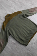 mulch leather switch knit pull