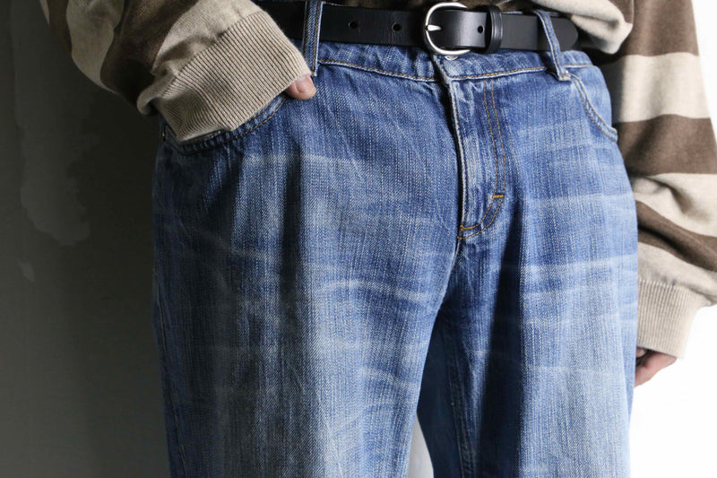 “Dolce&Gabbana” fade design flare denim pants