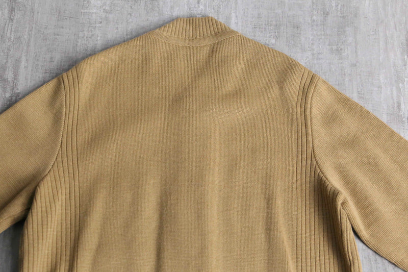 euro vintage camel beige color knit cardigan