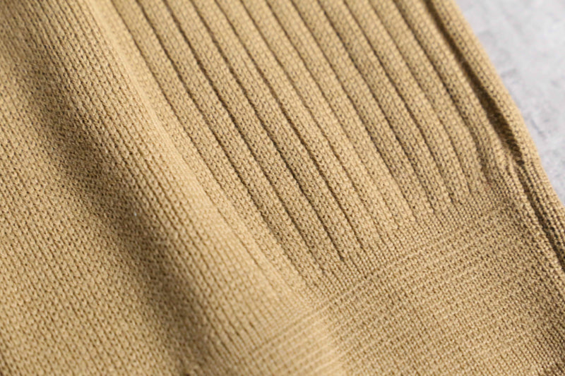 euro vintage camel beige color knit cardigan