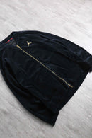“JORDAN” black velour track  jacket