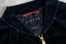 “JORDAN” black velour track  jacket