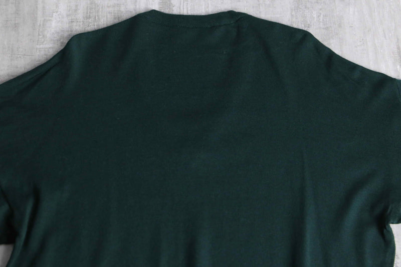 green base argyle check V-neck knit