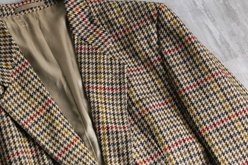“BOSS” houndstooth over pen 2B tailored jacket