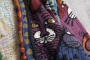cat pattern deformation gobelin jacket