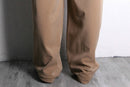 light brown poly rayon wide easy slacks