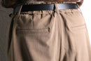 light brown poly rayon wide easy slacks