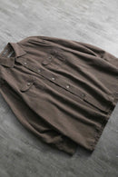 2000s elbow patch herringbone shirt