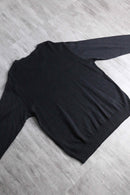 charcoal gray argyle check V-neck knit