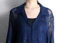botanical mix lace L/S shirt