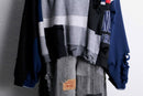 "Re:make" destroy&patchwork dolman sleeve sweat