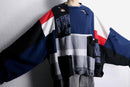 "Re:make" destroy&patchwork dolman sleeve sweat
