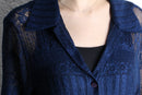 botanical mix lace L/S shirt
