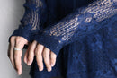 botanical mix lace L/S shirt