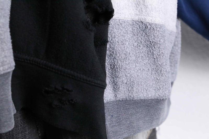 "Re:make" destroy&patchwork dolman sleeve sweat