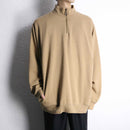 ”L.L.Bean” beige color half zip hi neck sweat
