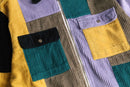 mulch pattern corduroy zip jacket