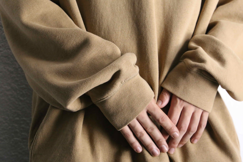 ”L.L.Bean” beige color half zip hi neck sweat