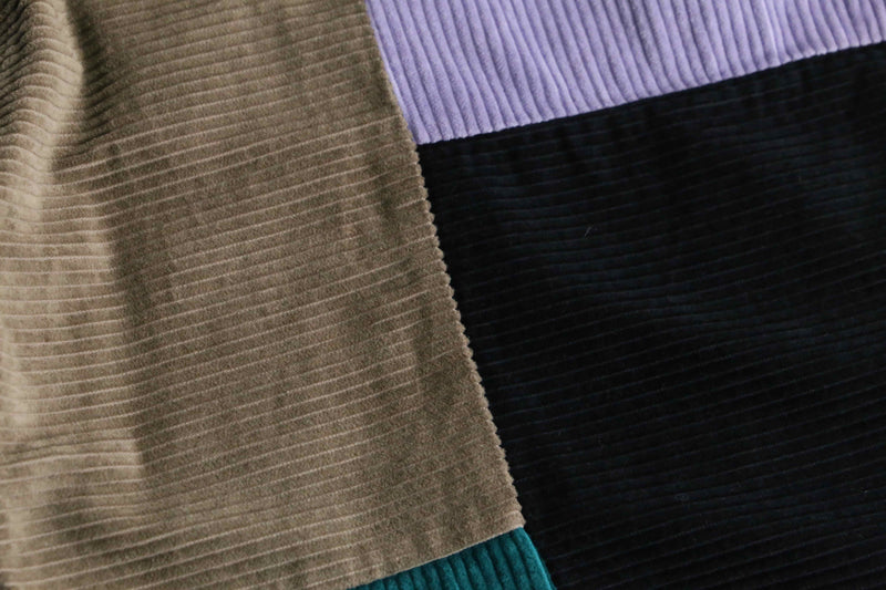 mulch pattern corduroy zip jacket