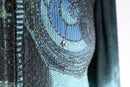 gradation mix  design knit zip hoodie