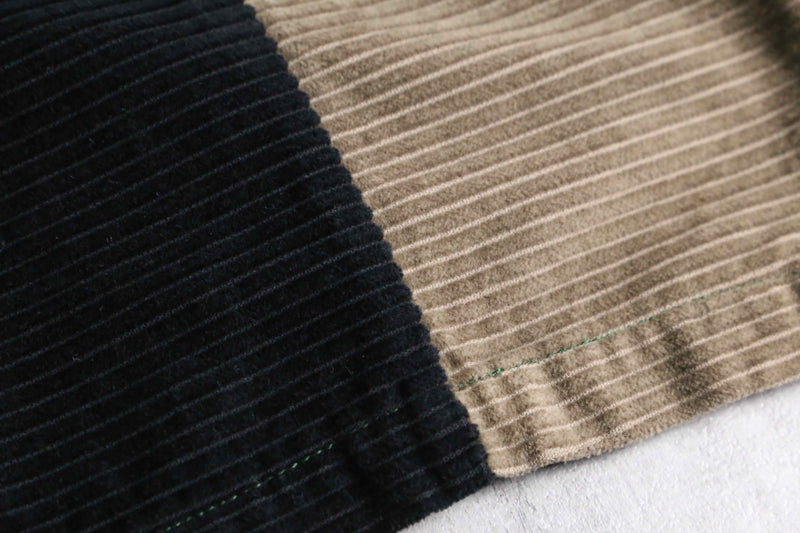 mulch pattern corduroy zip jacket