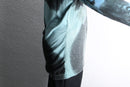 gradation mix  design knit zip hoodie