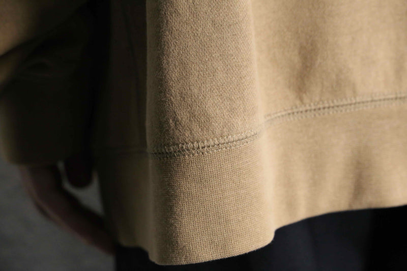 ”L.L.Bean” beige color half zip hi neck sweat